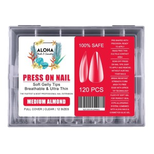 Press On Gelly Tips - Medium Almond 