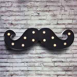 Barber Moustache Light Black